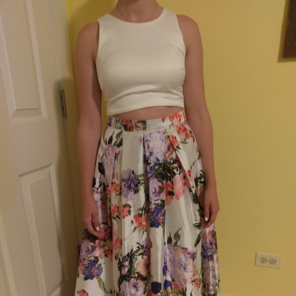 Two piece prom/formal dress